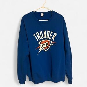 XXL NBA Oklahoma City Thunder GC Blue Unofficial Men's Crewneck Sweater